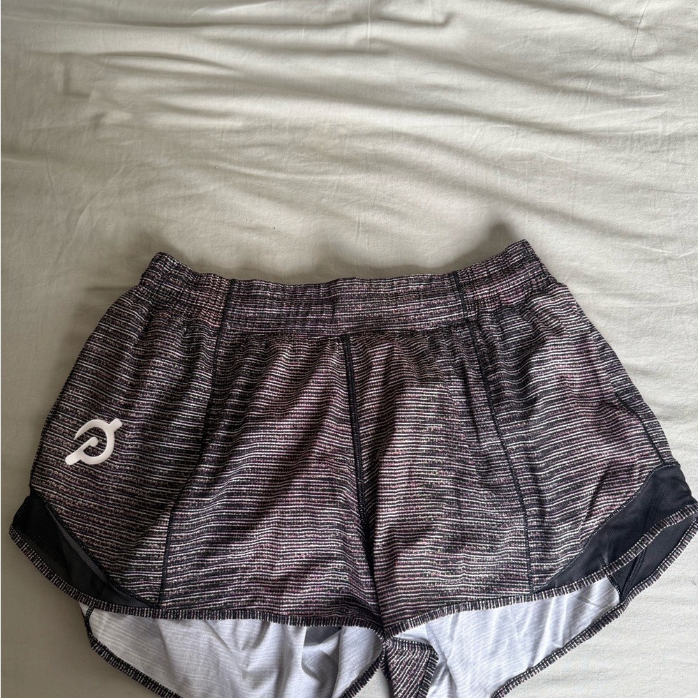 Peloton Women's Athletic Shorts in Black and Gray